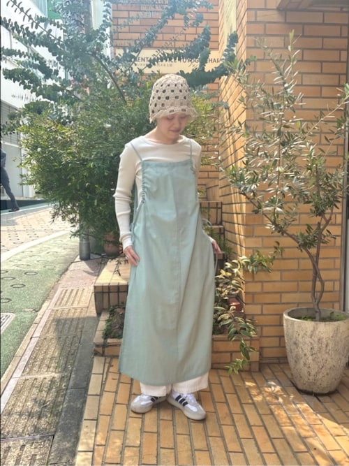 yuni ワンピース sheer summer Wool-Polyester Voil strings キャミ