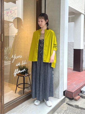 「アイテム（ジャンパースカート）」を使った、bulle de savonさん（レディース・166cm）の秋コーディネート