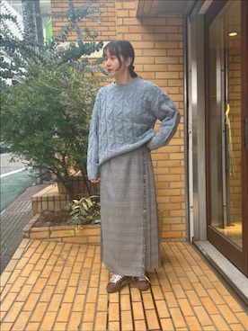 「アイテム（ステンカラーコート）」を使った、bulle de savonさん（レディース・163cm）の秋コーディネート