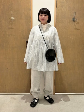 「bulle de savon（ビュルデサボン）のアイテム（ショルダーバッグ）」を使った、bulle de savonさん（レディース・152cm）の冬コーディネート