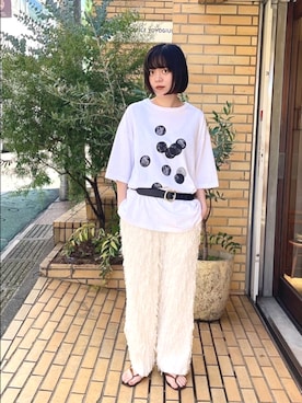 「yuni（ユニ　）のアイテム」を使った、bulle de savonさん（レディース・158cm）の夏コーディネート