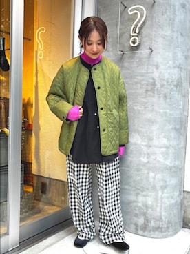 「yuni（ユニ　）のアイテム（ダウンジャケット/コート）」を使った、bulle de savonさん（レディース・156cm）の秋コーディネート