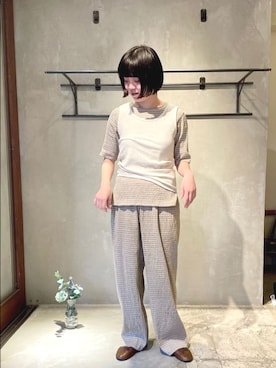 「yuni（ユニ　）のアイテム」を使った、bulle de savonさん（レディース・158cm）の春コーディネート