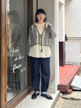 「yuni（ユニ　）のアイテム」を使った、bulle de savonさん（レディース・159cm）の秋コーディネート