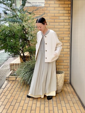 「yuni（ユニ　）のアイテム（ジャケット/アウター）」を使った、bulle de savonさん（レディース・152cm）の秋コーディネート