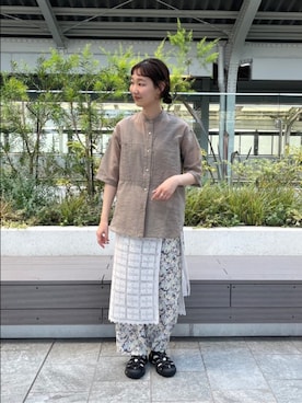 「yuni（ユニ　）のアイテム」を使った、bulle de savonさん（レディース・166cm）の夏コーディネート