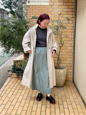 「yuni（ユニ　）のアイテム（その他アウター）」を使った、bulle de savonさん（レディース・152cm）の春コーディネート