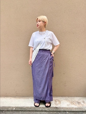 「yuni（ユニ　）のアイテム」を使った、bulle de savonさん（レディース・154cm）の夏コーディネート