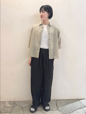 「yuni（ユニ　）のアイテム」を使った、bulle de savonさん（レディース・169cm）の夏コーディネート