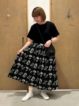 「bulle de savon（ビュルデサボン）のアイテム（ショルダーバッグ）」を使った、bulle de savonさん（レディース・151cm）の春コーディネート