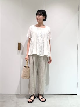 「yuni（ユニ　）のアイテム」を使った、bulle de savonさん（レディース・169cm）の夏コーディネート