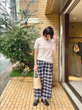 「yuni（ユニ　）のアイテム」を使った、bulle de savonさん（レディース・158cm）の春コーディネート