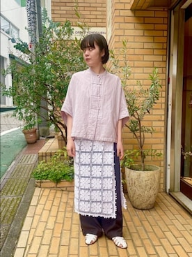 「yuni（ユニ　）のアイテム」を使った、bulle de savonさん（レディース・158cm）の夏コーディネート