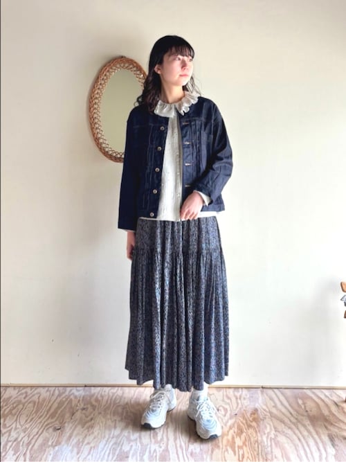 yuni デニムジャケット gジャン cotton denim ノーカラー ブルゾン