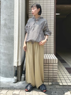 「yuni（ユニ　）のアイテム」を使った、bulle de savonさん（レディース・161cm）の夏コーディネート