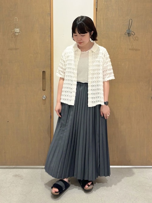 【bulle de savon】黒 ティアードデザイン フレアロングスカート F △T/R ロングプリーツスカート（スカート）｜bulle de savon