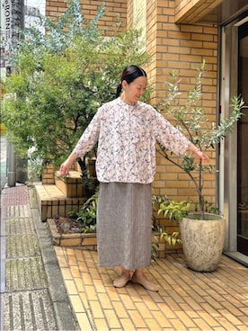 「yuni（ユニ　）のアイテム」を使った、bulle de savonさん（レディース・152cm）の夏コーディネート