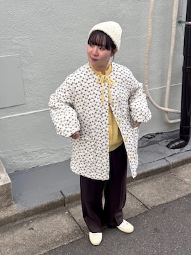 「アイテム（ニットキャップ/ビーニー）」を使った、bulle de savonさん（レディース・155cm）の秋コーディネート