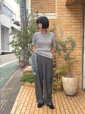 「yuni（ユニ　）のアイテム」を使った、bulle de savonさん（レディース・158cm）の春コーディネート