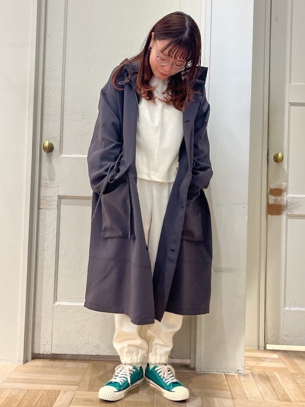 yuni（ユニ ）の「Pe washer hooded コート（その他アウター