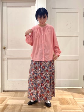 「コットンブラウス」｜bulle de savonさん（レディース・158cm）の夏コーディネート