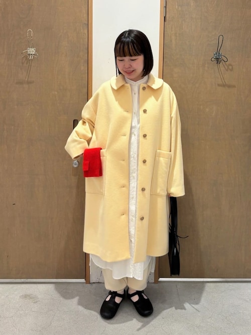 Bulle des savon コート bulle de savon 丸襟コート エンジ bulle de