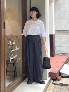 「yuni（ユニ　）のアイテム」を使った、bulle de savonさん（レディース・159cm）の夏コーディネート