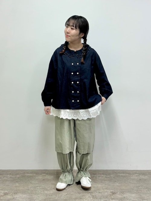 bulle de savon △3ren lace ノースリブラウス △3ren lace ノースリブラウス（シャツ/ブラウス）｜bulle de