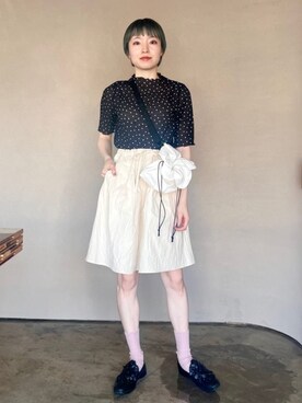 ビュルデサボン 水玉キュロット まがっ 