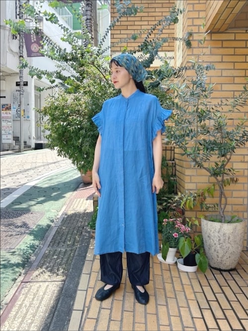 yuni ワンピース 60/1Linen gather sleeves one-piece : ZOZOTOWN
