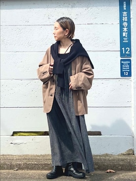 「アイテム（ジャンパースカート）」を使った、bulle de savonさん（レディース・150cm）の秋コーディネート