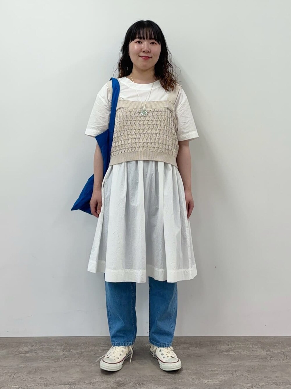 80/タイプライターナチュラルトリプルワッシャー チュニックブラウスを