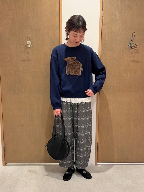 30/10 コーマ裏毛 子ひつじ刺繍 スウェット（スウェット）｜bulle de