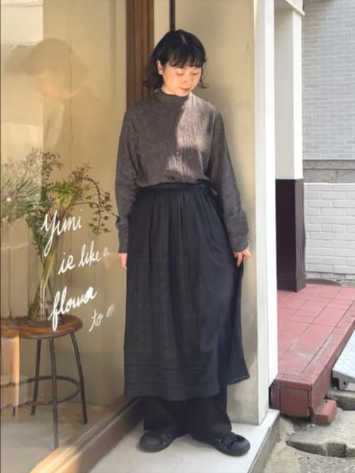 yuni indiaパッチワークレースレイヤードスカート yuni スカート indiaパッチワークレースレイヤードスカート
