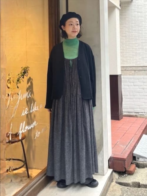 dot print jumper スカート（ジャンパースカート）｜yuni（ユニ ）の