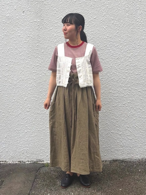 sorm86 ピンク　ラップリネンスカート sorm86 ピンク ラップリネンスカート sorm86 ピンク ラップ