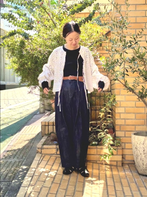 △cotton denim back gom パンツ（デニムパンツ）｜yuni（ユニ ）の