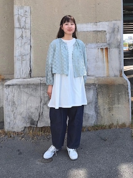 「bulle de savon（ビュルデサボン）のアイテム（シャツ/ブラウス）」を使った、bulle de savonさん（レディース・156cm）の春コーディネート