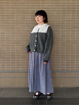 「アイテム（付け襟）」を使った、bulle de savonさん（レディース・151cm）の秋コーディネート