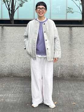 「アイテム（ダウンジャケット/コート）」を使った、bulle de savonさん（レディース・166cm）の秋コーディネート