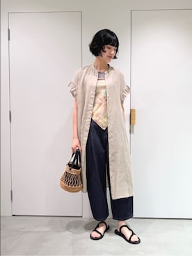 「yuni（ユニ　）のアイテム」を使った、bulle de savonさん（レディース・169cm）の春コーディネート