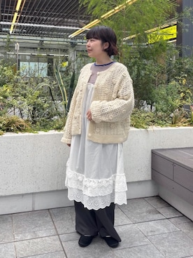 「アイテム（Tシャツ/カットソー、オレンジ系）」を使った、bulle de savonさん（レディース・151cm）の秋コーディネート