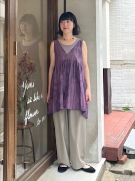 「yuni（ユニ　）のアイテム」を使った、bulle de savonさん（レディース・159cm）の春コーディネート