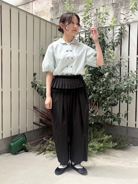 「bulle de savon（ビュルデサボン）のアイテム（シャツ/ブラウス）」を使った、bulle de savonさん（レディース・156cm）の夏コーディネート