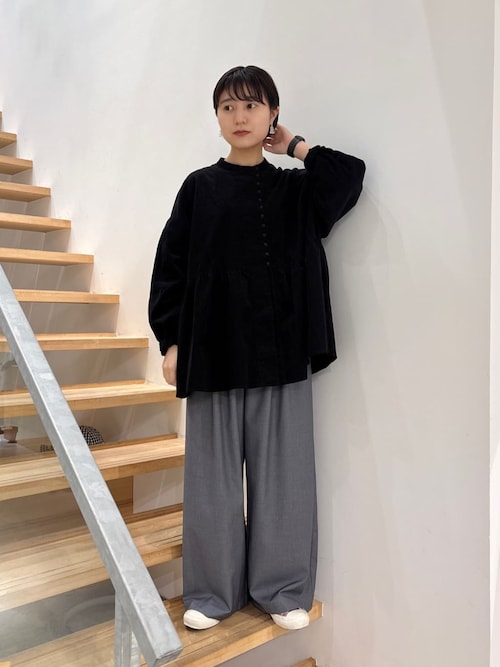bulle de savon ビュルデサボン チノパン ワイド size1 AMBIDEX Store △〇 T/R ハーフパンツ(F クロ): bulle de savon