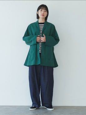 「yuni」｜「アイテム（ジャケット/アウター）」を使った、bulle de savonさん（レディース・165cm）の春コーディネート