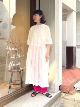 「yuni（ユニ　）のアイテム」を使った、bulle de savonさん（レディース・158cm）の夏コーディネート