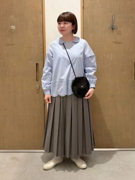 「bulle de savon（ビュルデサボン）のアイテム（ショルダーバッグ）」を使った、bulle de savonさん（レディース・152cm）の冬コーディネート