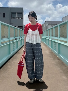 「アイテム（ベスト）」を使った、bulle de savonさん（レディース・166cm）の夏コーディネート