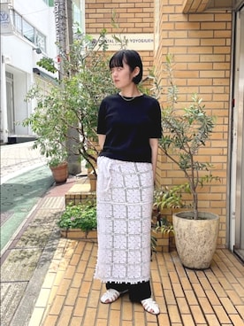 「yuni（ユニ　）のアイテム」を使った、bulle de savonさん（レディース・158cm）の春コーディネート